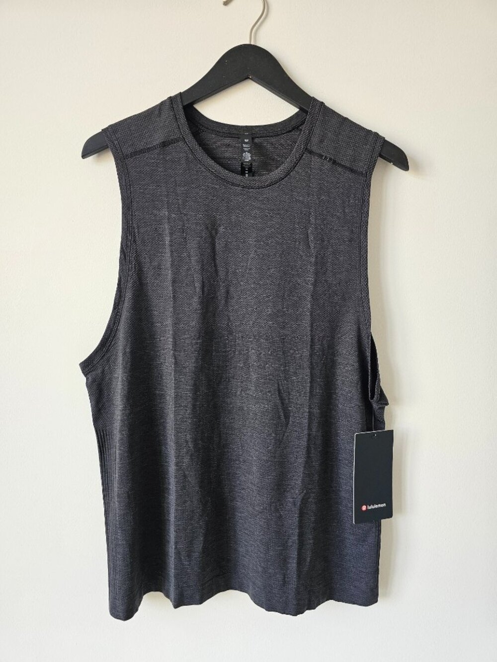 NWT LULULEMON DCO/BLK Black Metal Vent Tech Sleeveless 2.0 Tank Top Men's XL